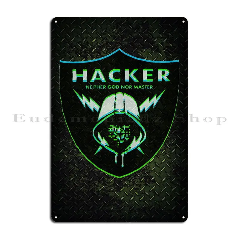 Hacker Hacktivist Metal Sign Party Decoration Bar Character Mural Tin Sign Poster