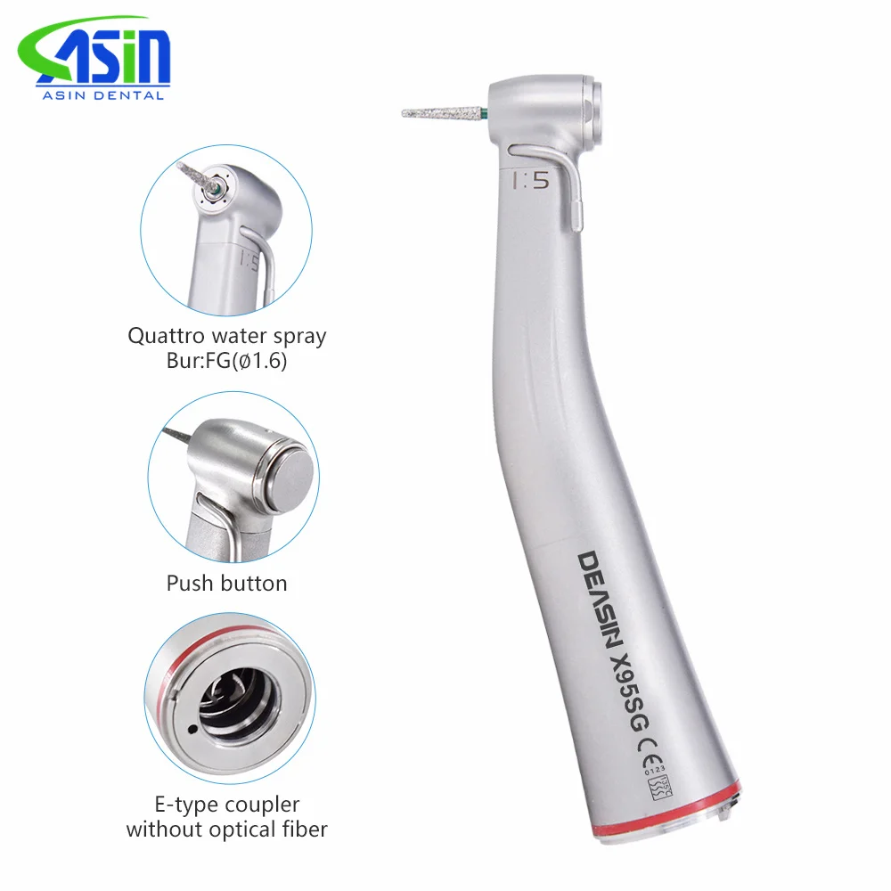 

Dentistry contraangulo Dental Surgical 1:5 Increasing Speed Handpiece Against Contra Angle Quattro Spray Red Ring For Implant