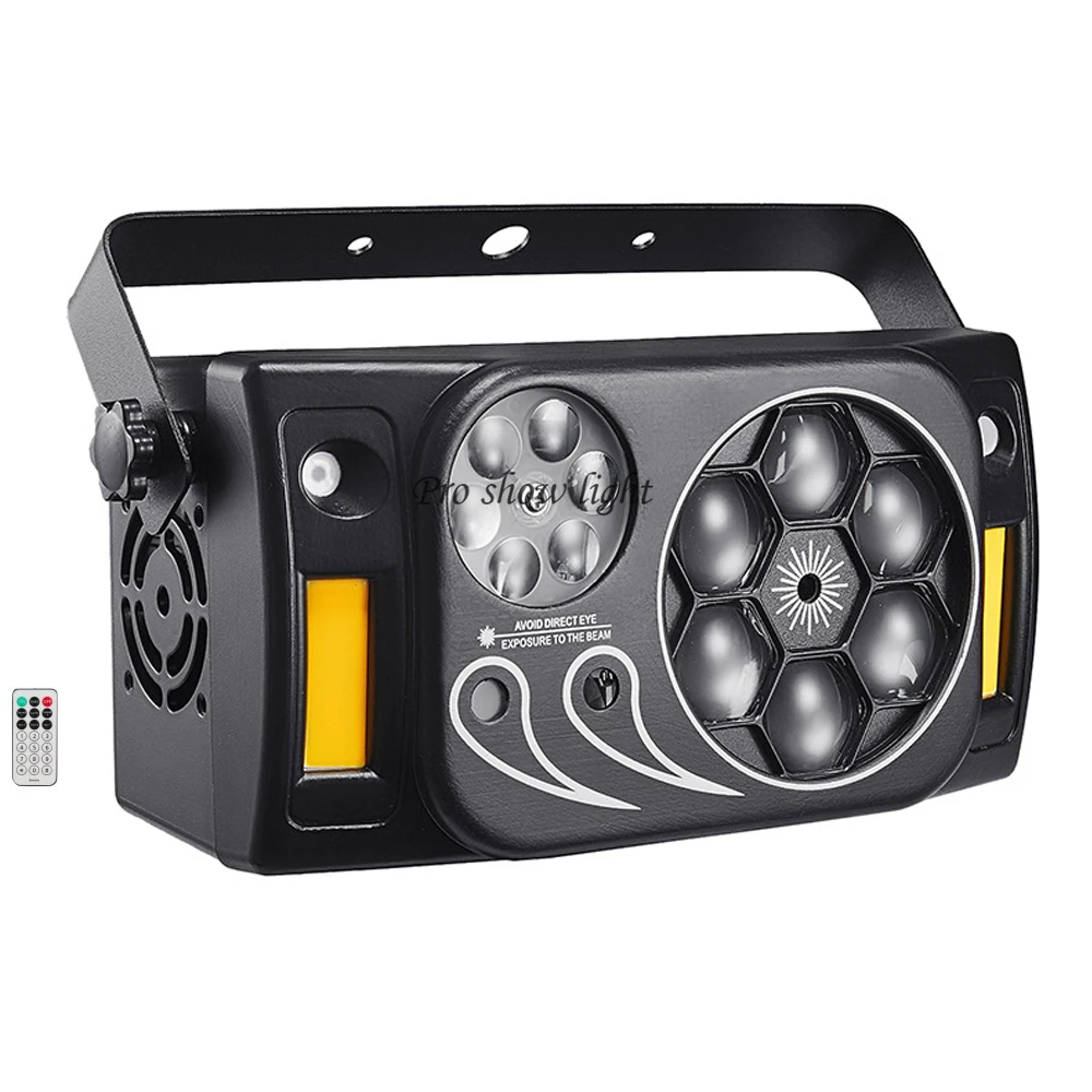 Dj Party Light 80W Bee Eye 6IN1 Effect Stage Strobe Lights DMX LED Pattern Lights Sound Activated Lazer Light For Disco Club Bar