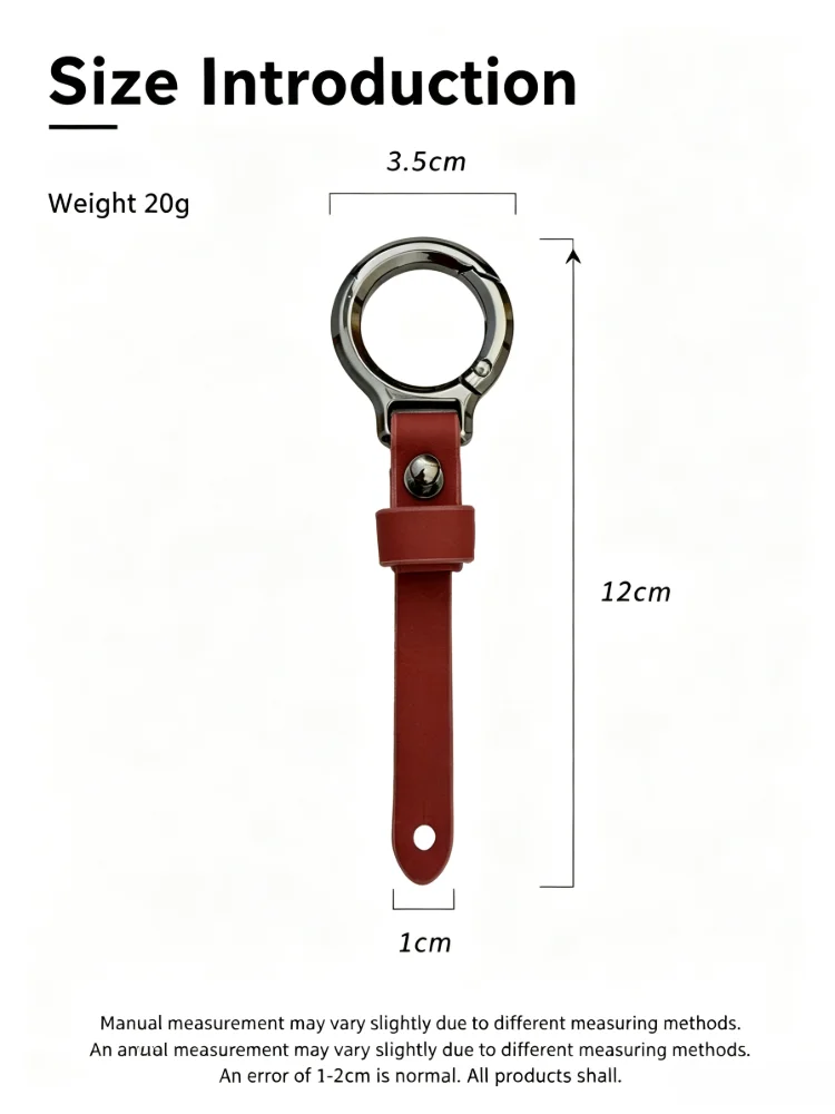 Herren-Schlüsselanhänger aus Zinklegierung und Leder, Anti-Verlust-Karabiner, langlebiger Schlüsselhalter, Organizer für den Gürtel, Geschenk – Detail 1