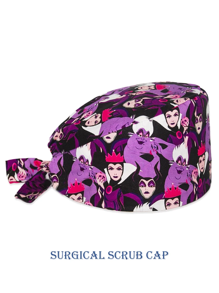 Unisex Scrub Cap Cartoon Printed Medical Surgical Hats Nurse Doctor Working surgery Caps Health service work Caps accessories