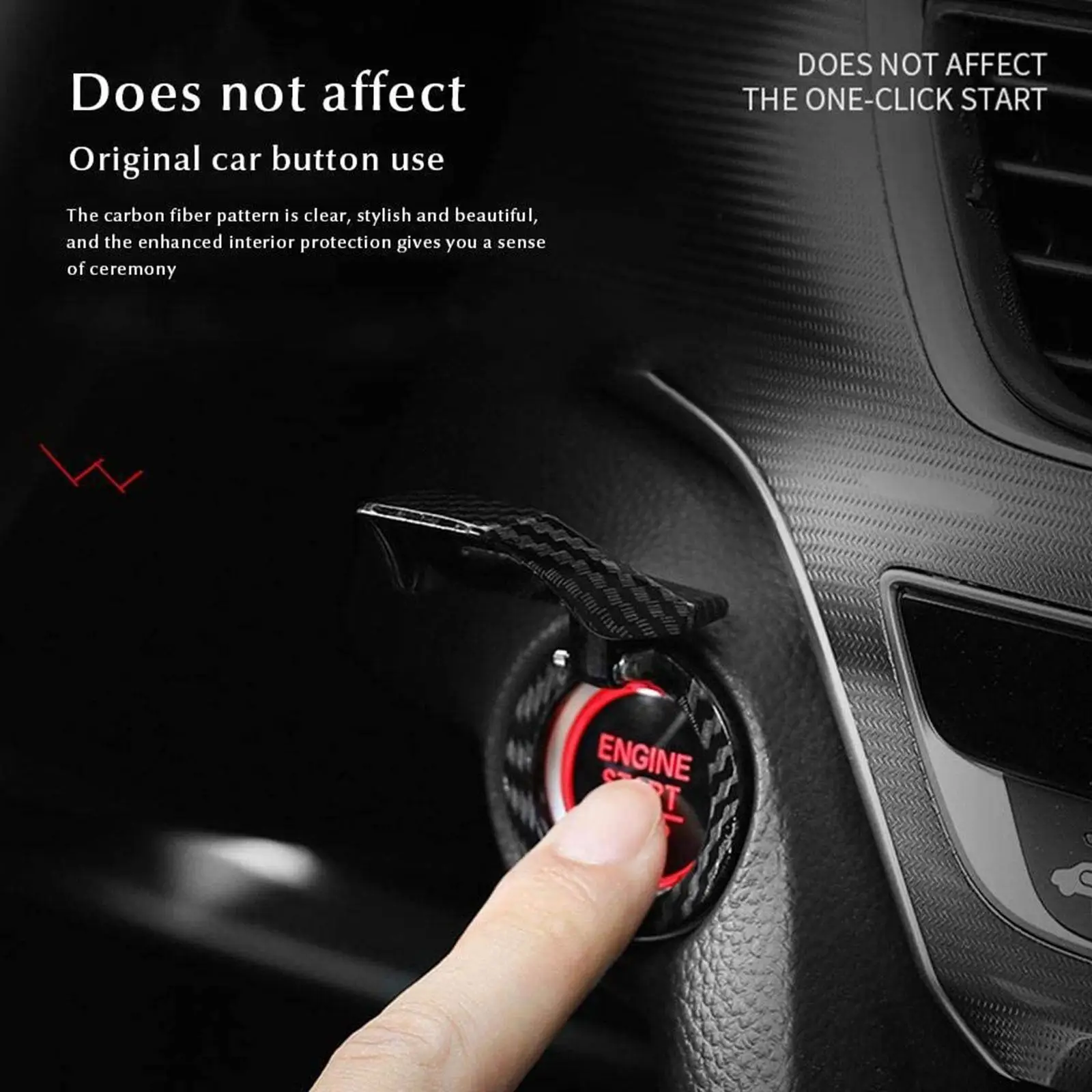 

Car Engine Start Stop Button Cover, Anti-Scratch Protection Shield, Decorative Ignition Switch Panel