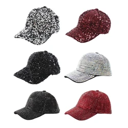 Eye-Catching Baseball Caps Decorative Sequins Sports Hats for Outdoor Travel Photo Props Unique Baseball Hat