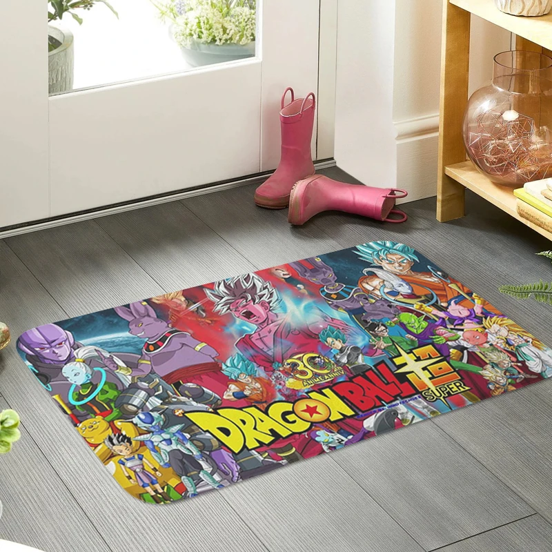 Anime Doormat Entrance Door T-Dragons T-Balls Living Room Porch Foot Mat Non-slip Custom Hallway Bedroom Balcony Bath Rug Home