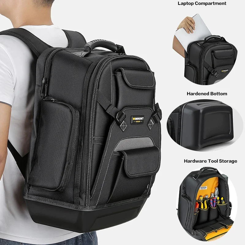 

Рюкзак для инженера, прочный, прочный для плотников, электриков, инструментов для ремонта, хранения с сумкой, сумка для отделения для ноутбука