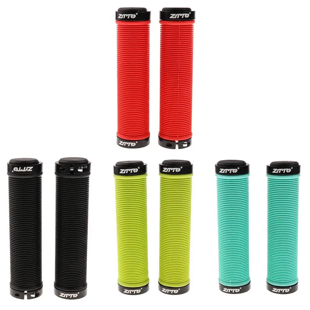 Parts MTB Bike Handlebar Grips Silicone Gel Lock on Anti slip Grips Ends 13cm*22mm Black/Red/Green/Yellow