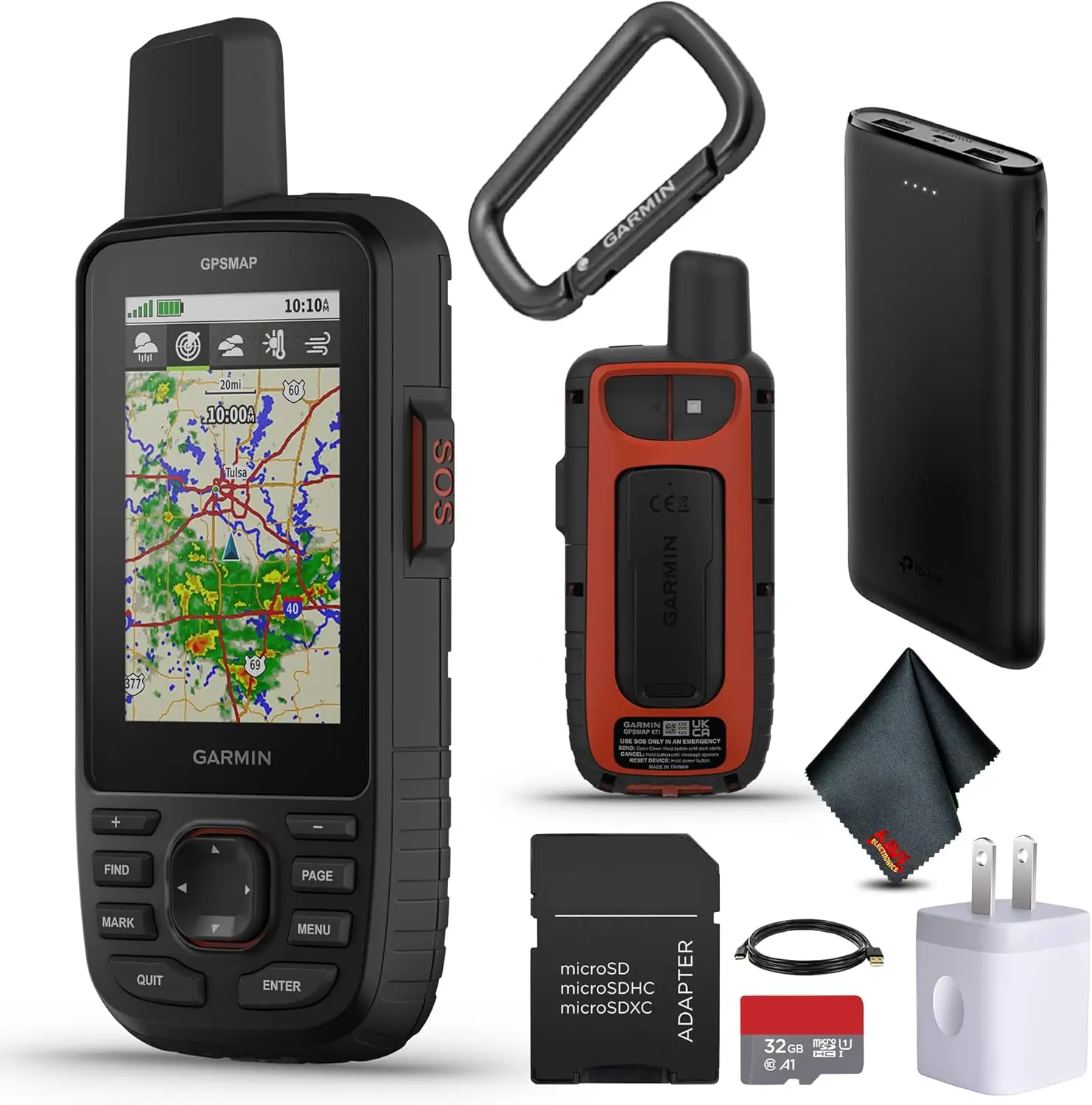 Garmin Robuuste GPS-handheld voor wandelen met inReach-satelliettechnologie Batterijduur van 425 uur Tweewegberichten Interactieve SOS-bundel