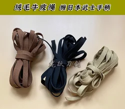 4 meters Fluffy Ox Skin Sageo Cord Rope, for 26cm Japanese Katana Tachi Tanto Ninja Sword Tsuka, 3 Colors To Choose from