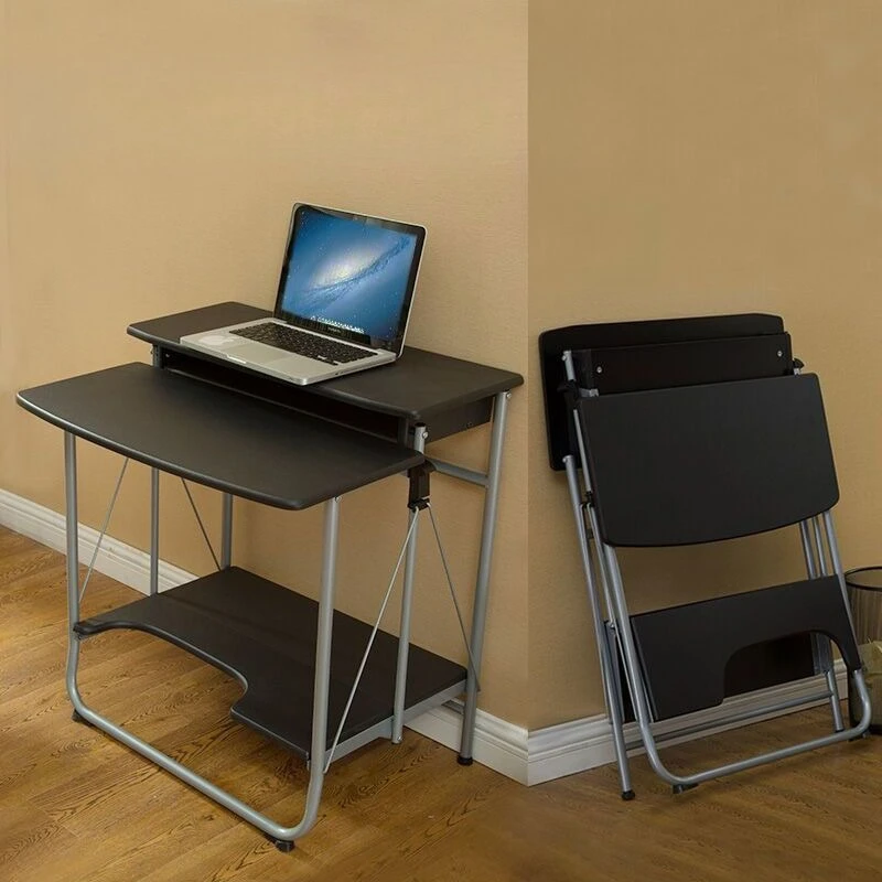 Foldable computer desk Small desk Small size removable desktop table Space-saving student folding study table