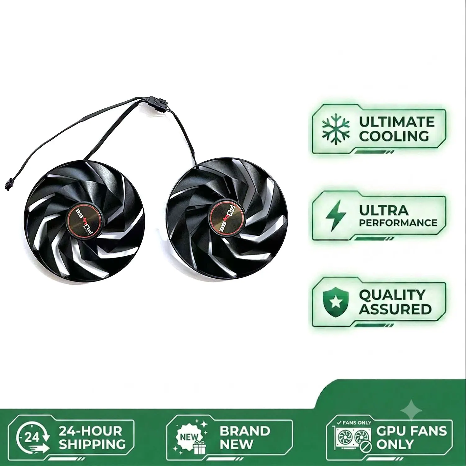 NEW For Sapphire PULSE AMD Radeon RX 6750 XT Graphics Card 95MM FD10015M12D 4PIN GPU Fan
