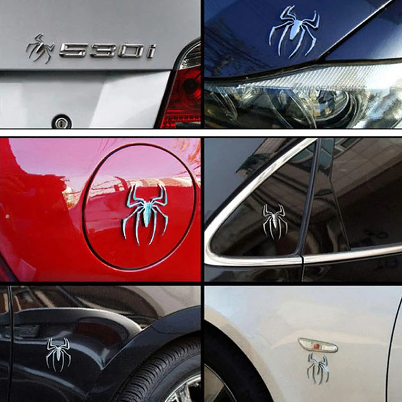 

Car 3D Car Stickers Logo Metal Spider Stickers Chrome Badge Auto Emblem Self Adhesive Decal Sticker Car Styling Accessories