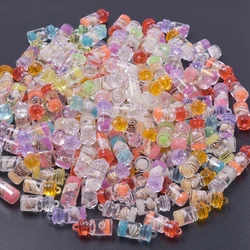 10/30/50/100pcs/Lot Handmade Resin Conch Drift Bottle Charms Pendant Transparent Color Bottle Charm For DIY Jewelry Making Craft
