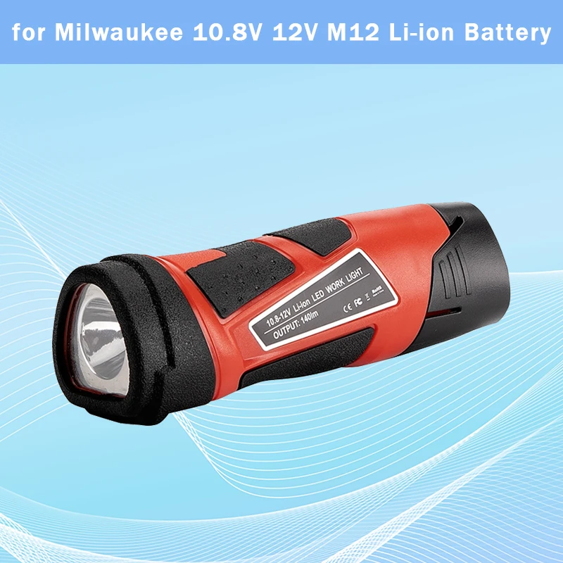Diodo Emissor de Luz de Trabalho Lâmpada Luz de Trabalho para Milwaukee 10.8v 12v M12 Li-ion Bateria Ferramenta Peças
