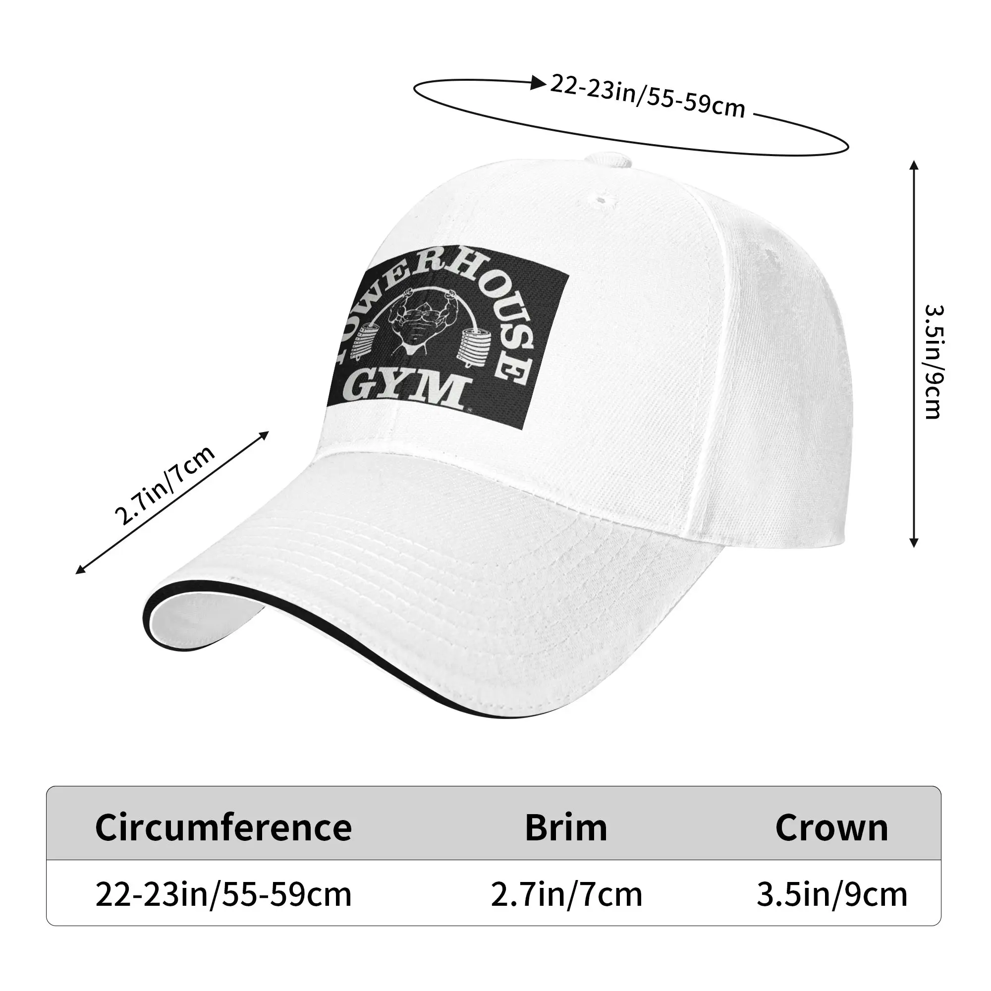 Powerhouse Gym Fitness Building Muscle Cap Casual Baseball Caps Adjustable Hat Hip Hop Summer Unisex Baseball Hats Customizable