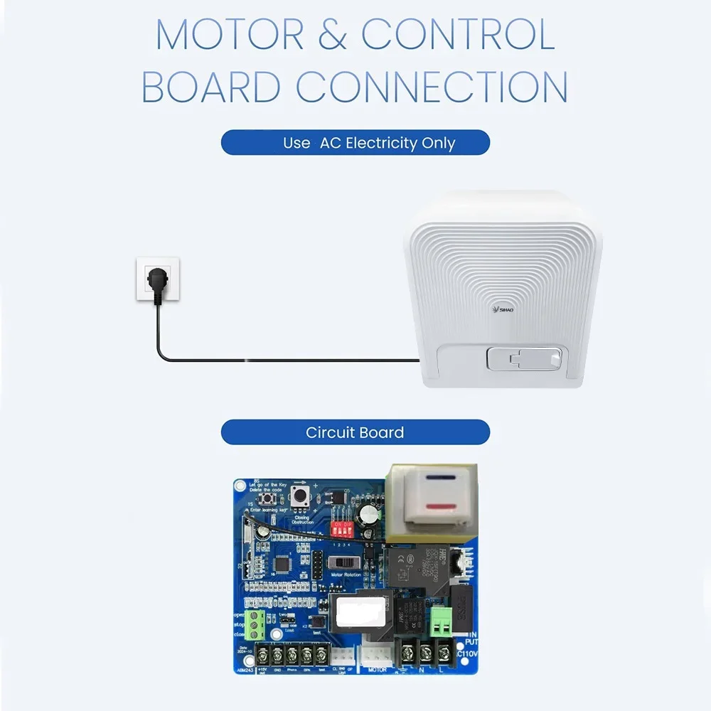 SIHAO Electric Sliding Gate Opener Residential Driveway Security Gate System, 800kg/1600kg Load, APP & Remote Control, Complete Gear Rack Rail Kit with Manual Emergency Release