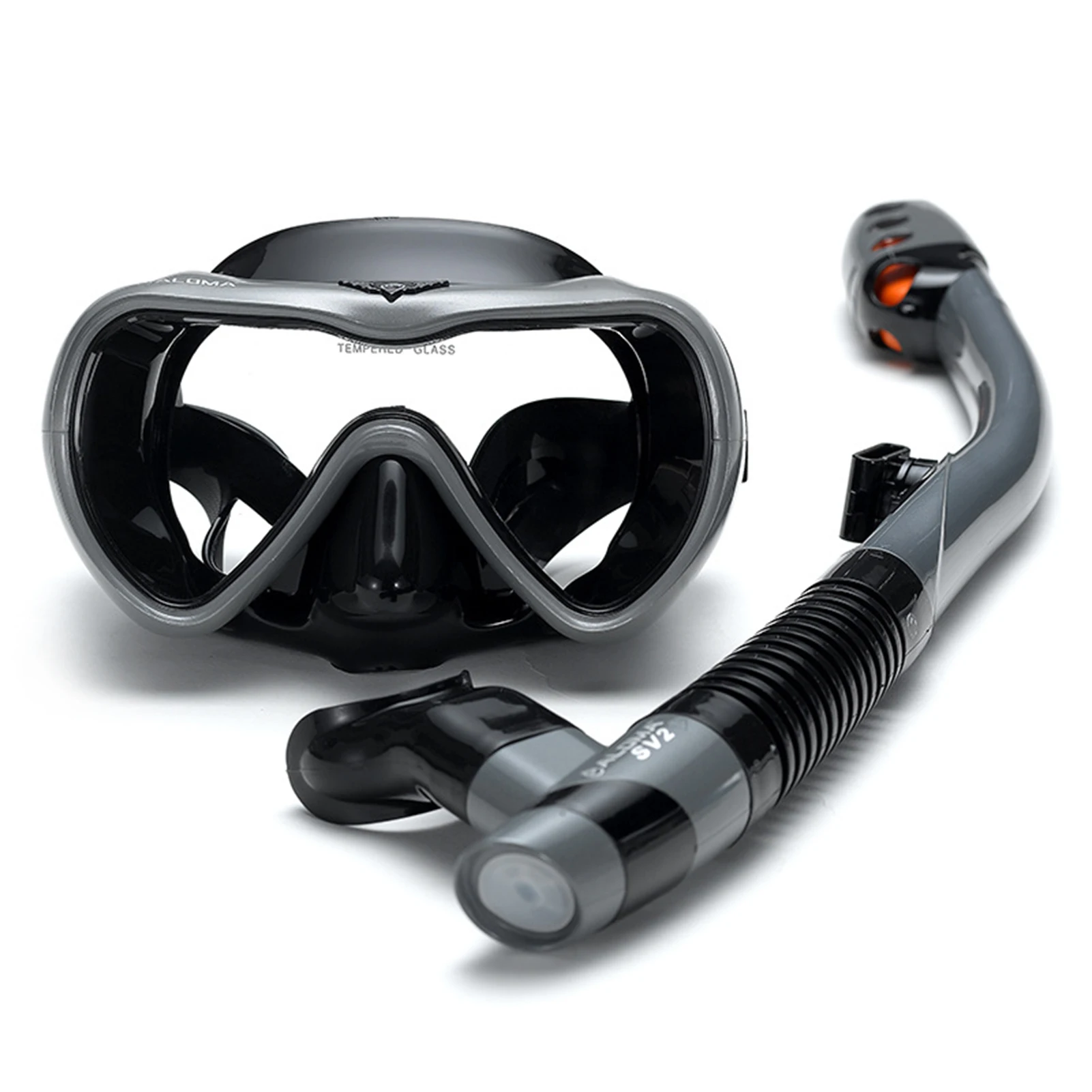 Leakproof Snorkel Set Anti-fog Swimming Snorkeling Goggles Glasses with Dry Snorkel Tube for Snorkeling Swimming Scuba Diving