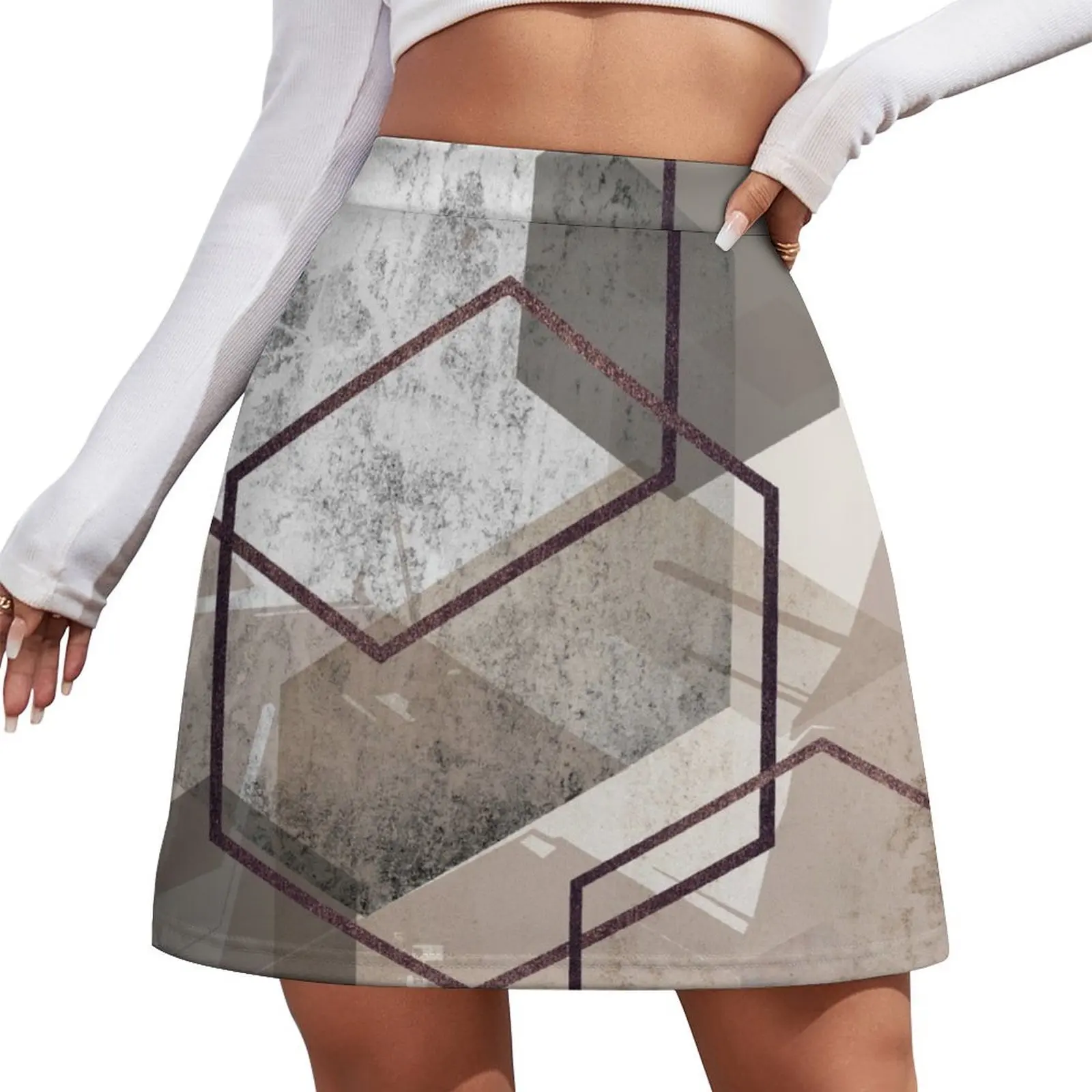 

Abstract Landscape Mini Skirt skorts for women Clothing female Mini Skirt