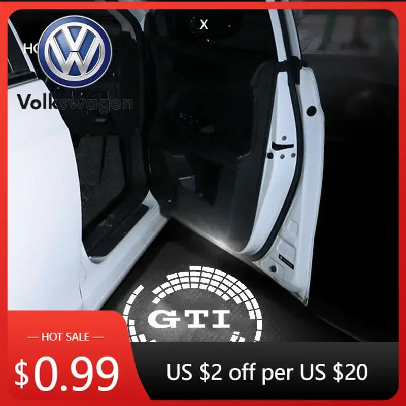 

Новинка 2026: Комплект из 2 светодиодных проекторов-подсветок для дверей автомобиля VOLKSWAGEN (подсветка приоткрывании двери) для моделей VW GTI, Golf, Tiguan, Arteon, POLO, BORA