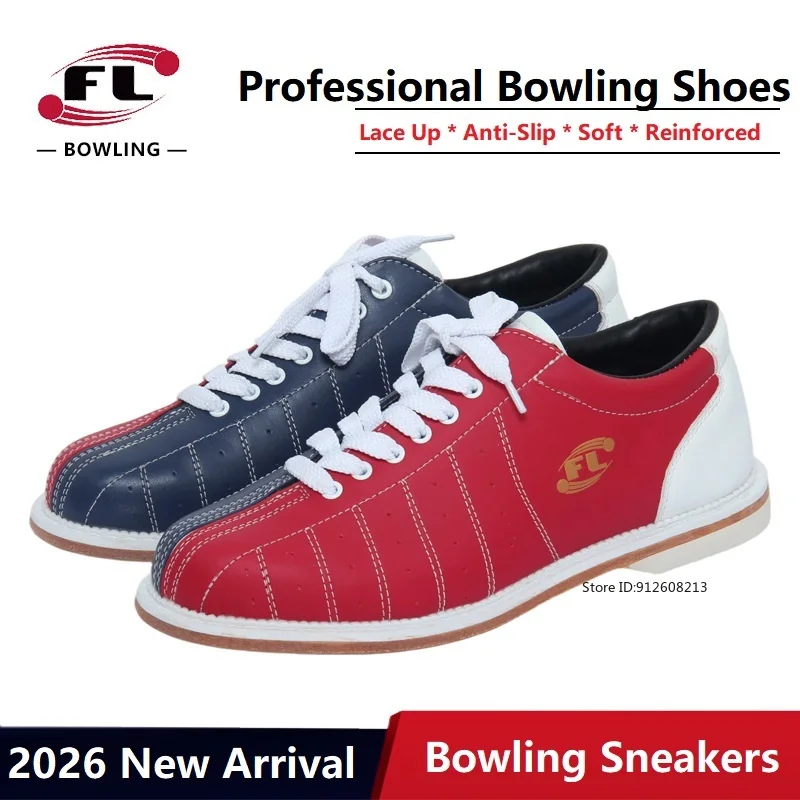 Unisex Professional Bowling Sneakers Men Women Non Slip Breathable Sport Shoes Indoor Training Shoes for Beginner Bowlers