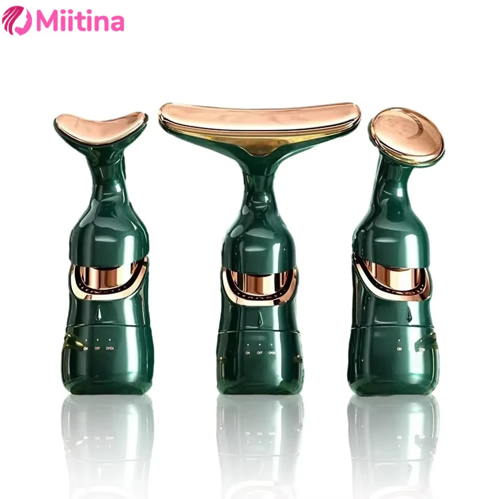 

3 In 1 Facial Lifting Device EMS Neck Facial Eye Massage Face Slimmer Beauty Skin Tightening Wrinkle Anti Aging Face Massager