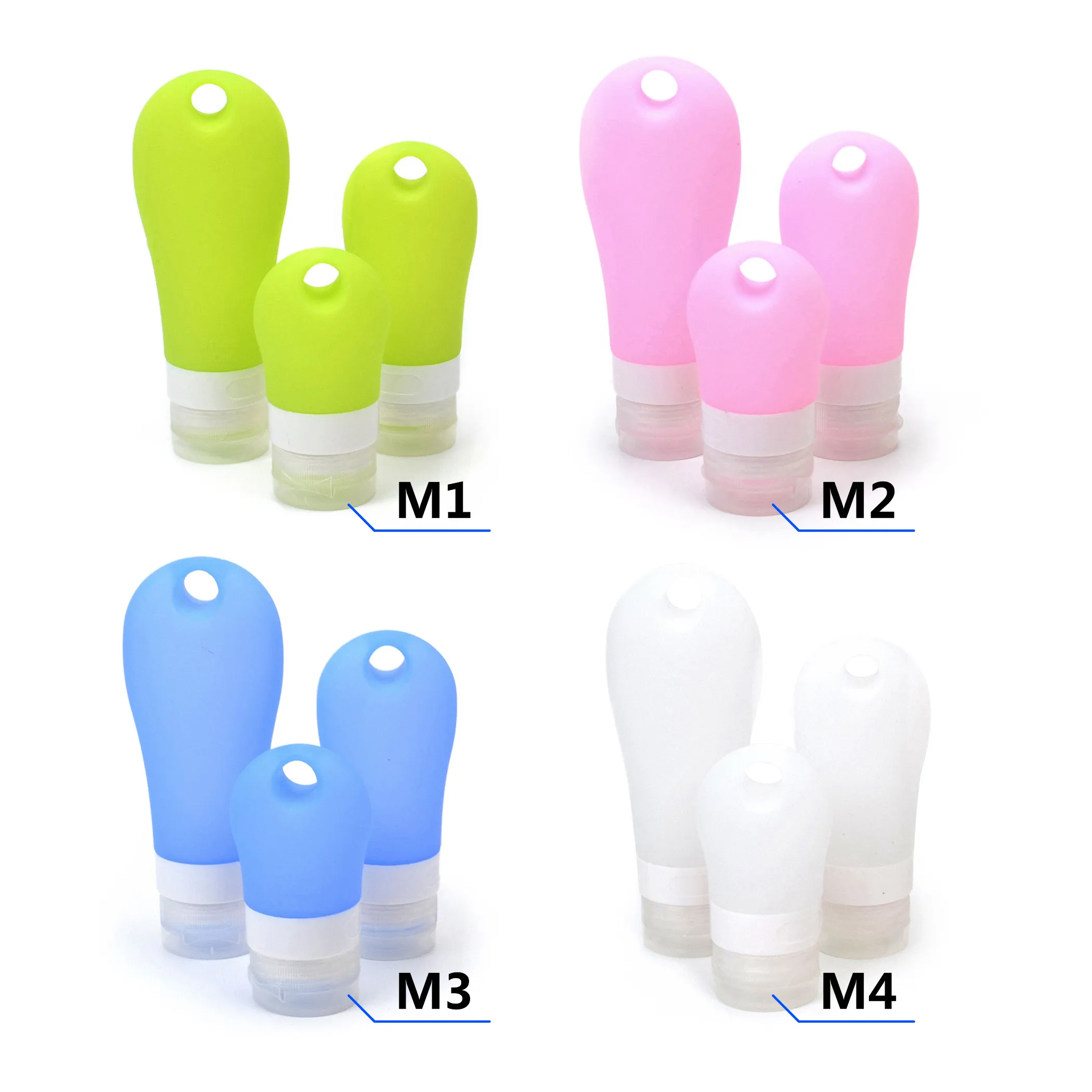 Kinds 3in1 Set Silicone Portable Soap Dispensers Travel Liquid Sub-bottling Tool