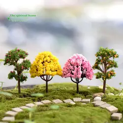 Types Mini Tree Miniature Garden Ornament Moss Resin Figurine Craft Plant Pot Fairy Decor Supply Accessories