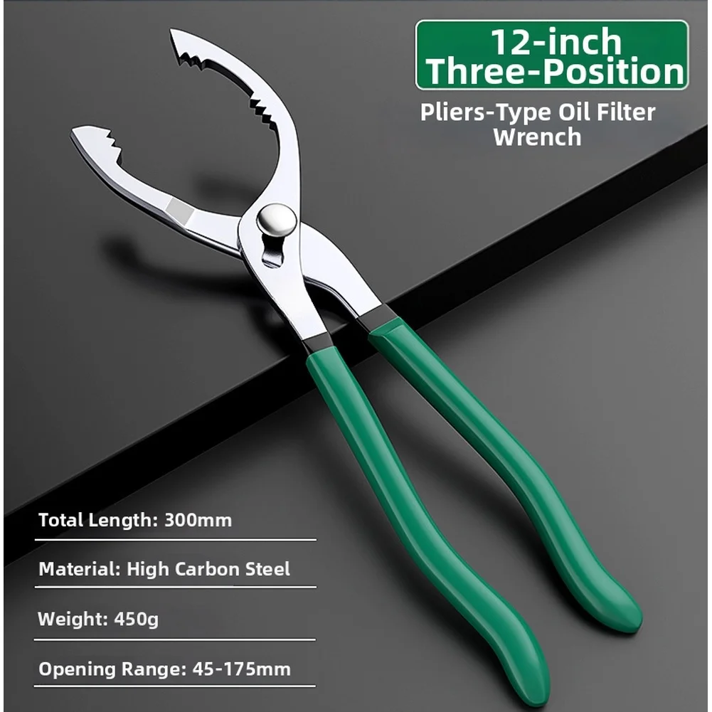 Oil Filter Wrench Clamp Type 10inch 12inch Metal Adjustable Pliers For Automotive Engines Adjustable Wrench Tool