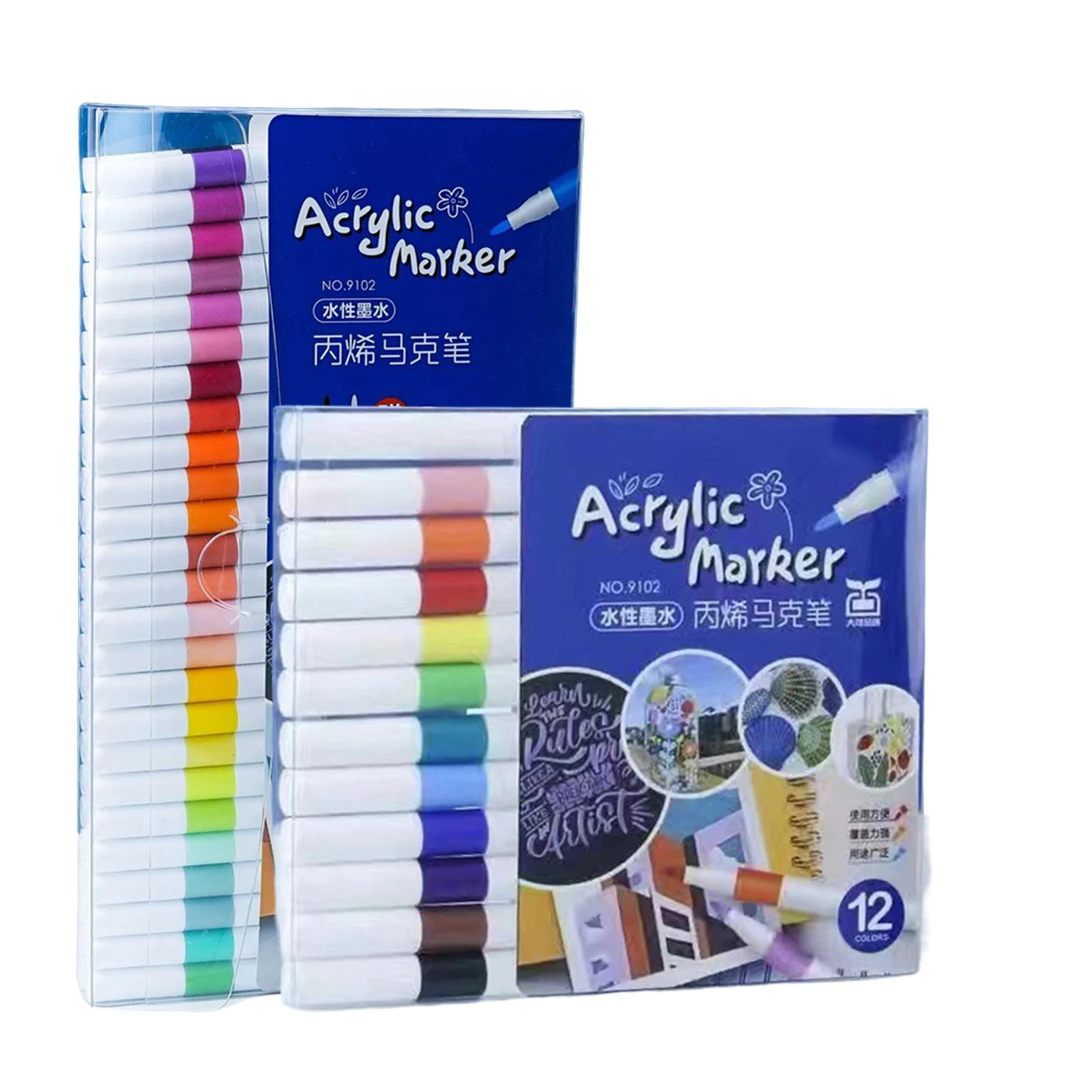 12Pcs Acrylics Paint Pens 12 Pens Colors Markers For Window