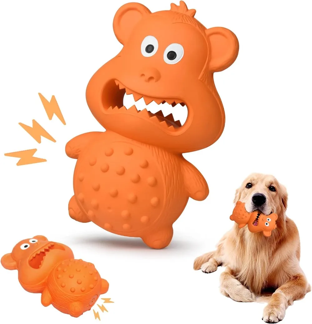 

Squeaky Dog Toys, Safe Dog Toys, Chew Resistant, Fun Interactive Rubber for Pet Supplies, Durable and Durable, KLYM