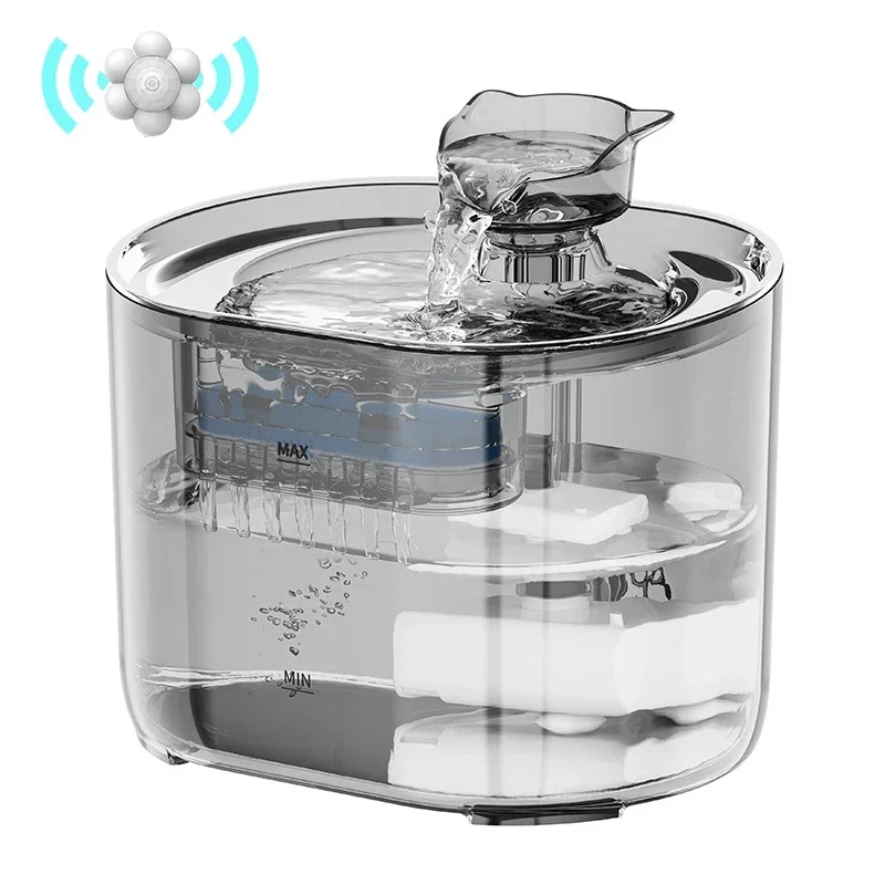 2600mAh Battery Wireless Cat Water Fountain Automatic Cat Dog Drinking Fountain With Recirculate Filters USB Pet Water Dispenser