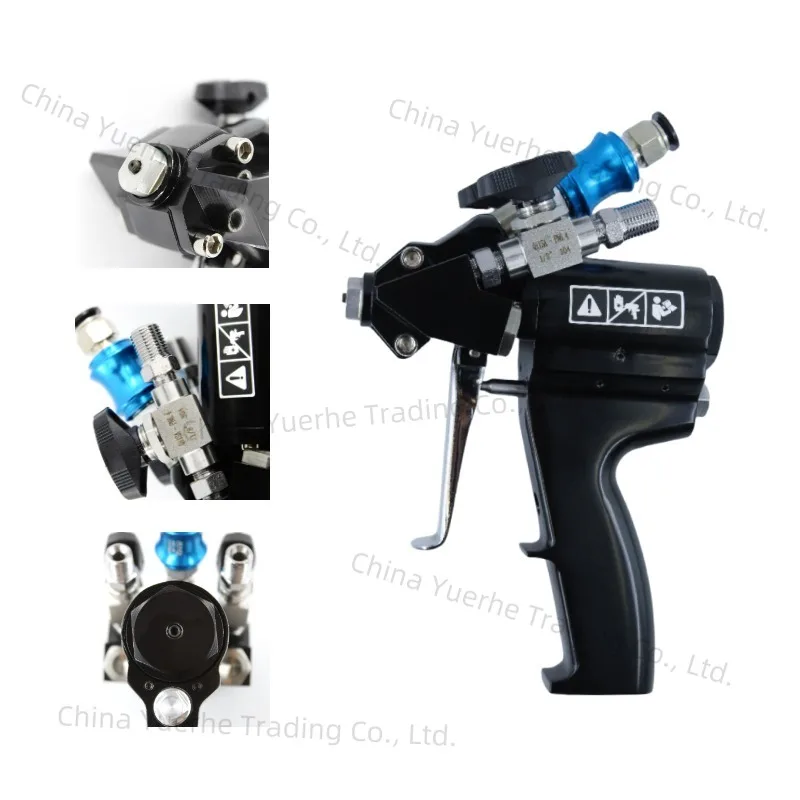 Polyurethane PU Foam Spray Gun P2 Air Purge Wrench Air Paint Spray Single Valve Device Self-cleaning Black
