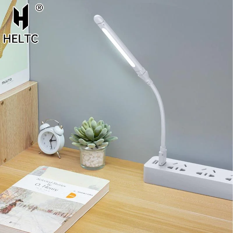 Mini USB LED Night Light 8LEDs Book Lamp Extension Pole Plug Adapter For Reading Notebook Power Bank Type-C And USB Interfaces