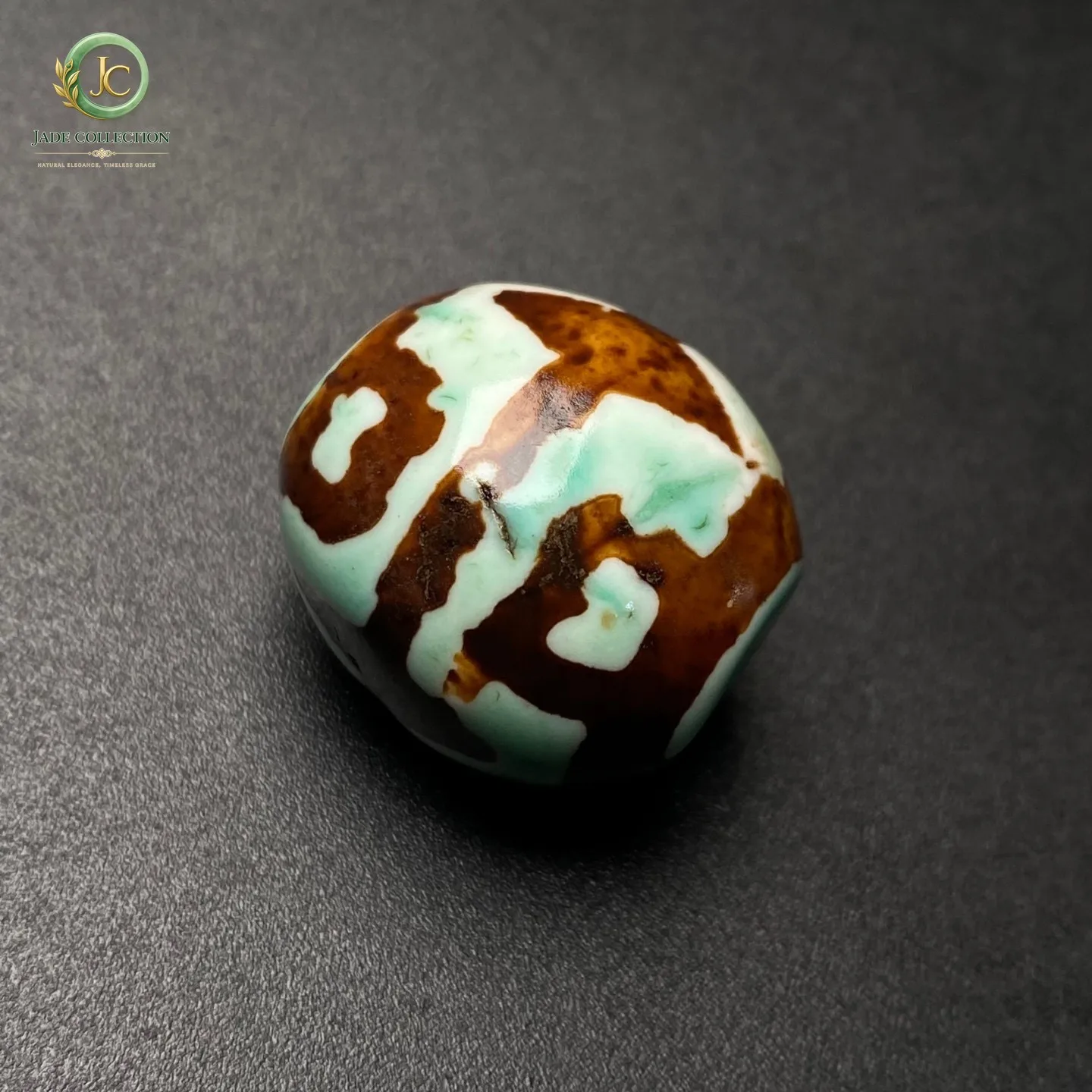 Tibetan Buddhism Agate Buddha Heart DaLuo Dzi Bead Amulet Necklace Pendant G950