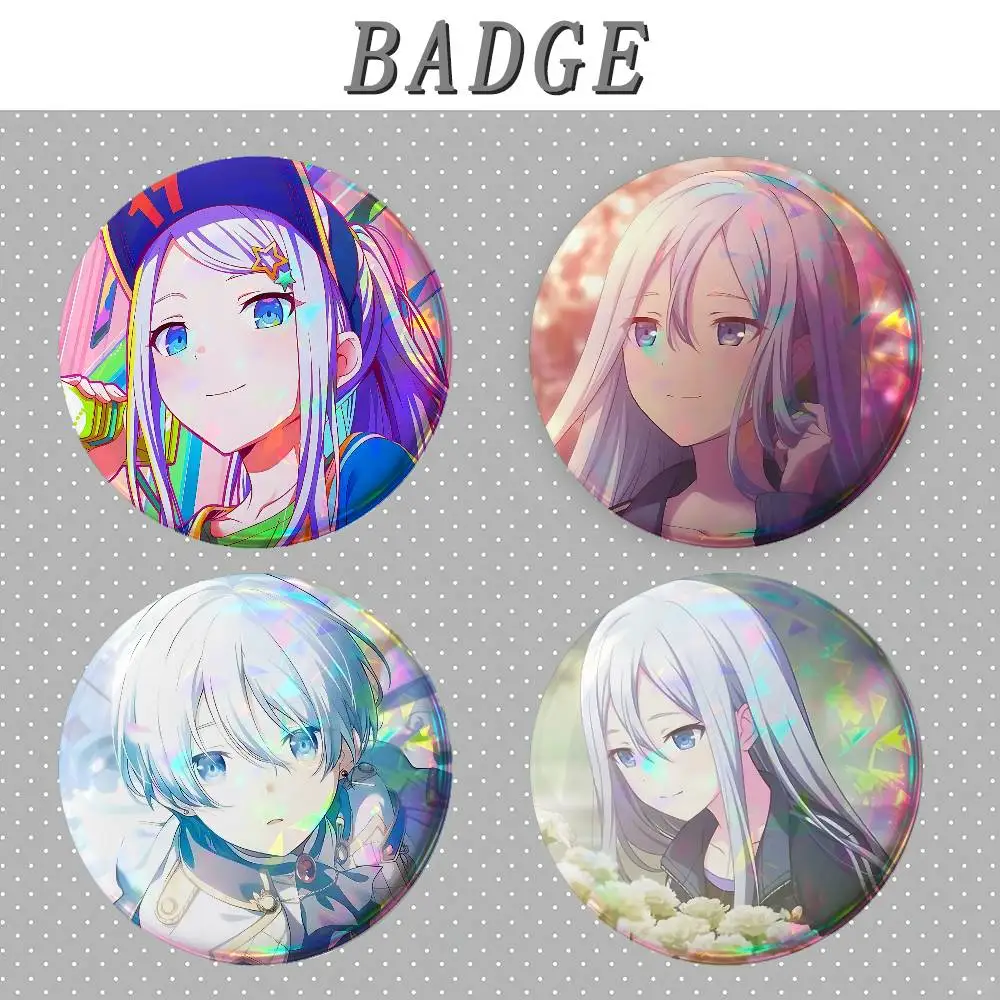 Project SEKAI Anime Yoisaki Kanade Badges Round Brooch Cute Cartoon Idol Cosplay Badges DIY Backpack Clothing Jewelry Pins