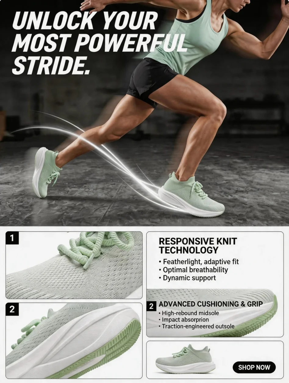 Neue, gepolsterte Laufschuhe für Herren, geeignet für schwere Läufer, mit Schnürung, Sport- und Freizeitmodelle für Damen, rutschfeste Outdoor-Sportschuhe, Herren-Sneaker. – Detail 7