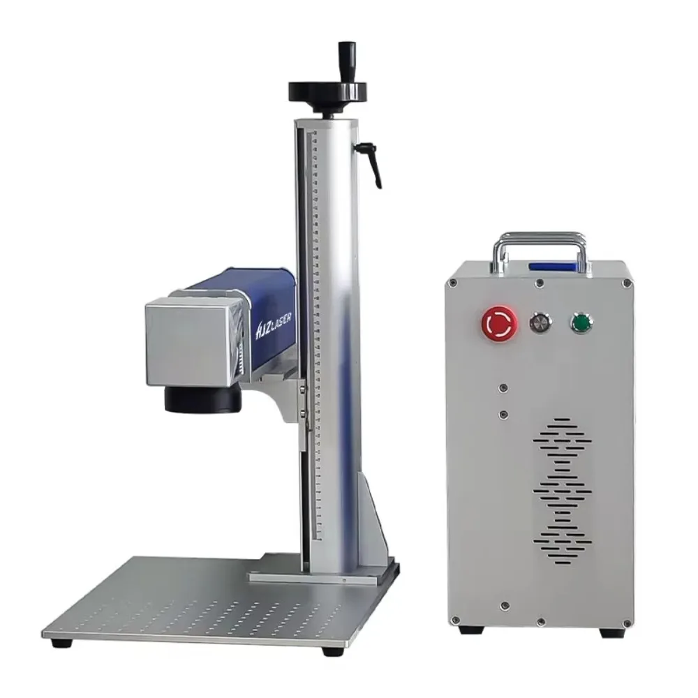 Compact Desktop Fiber Laser Marking Machine 30W 50W with 3D Focus for Metal