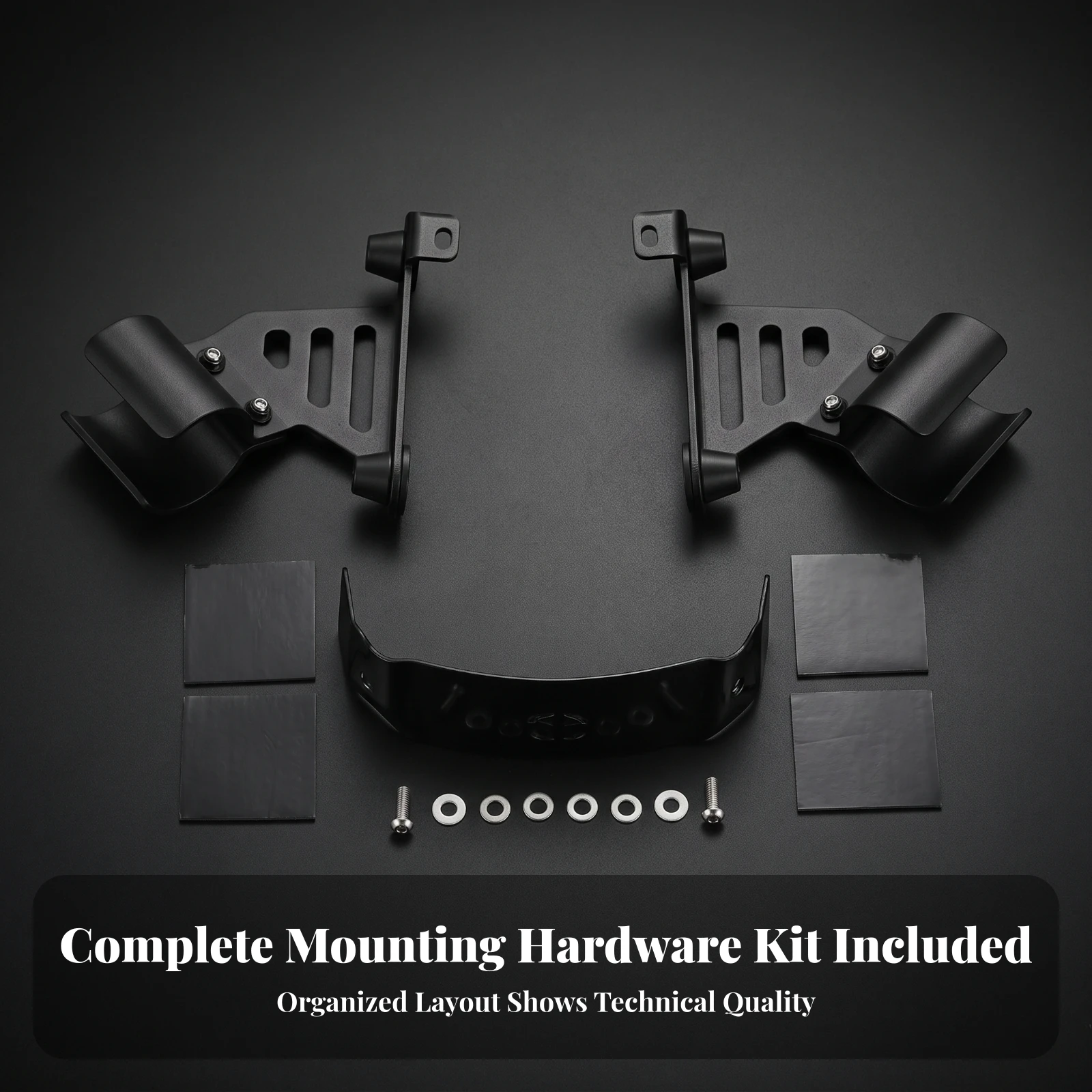 Fairing Bracket with Cross Brace Sturdy Windshield Mounting Bracket Motorcycle Windshield Mounting Kit Solid Metal