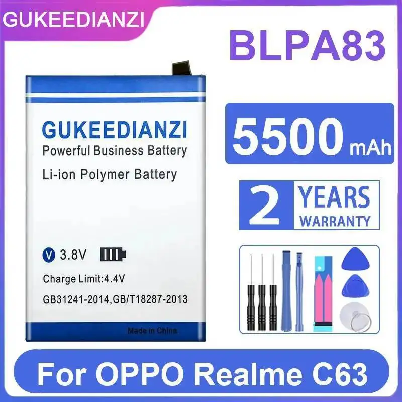 

Mobile Phone Battery 5500Mah BLPA83 For Oppo Realme C63 Lightweight