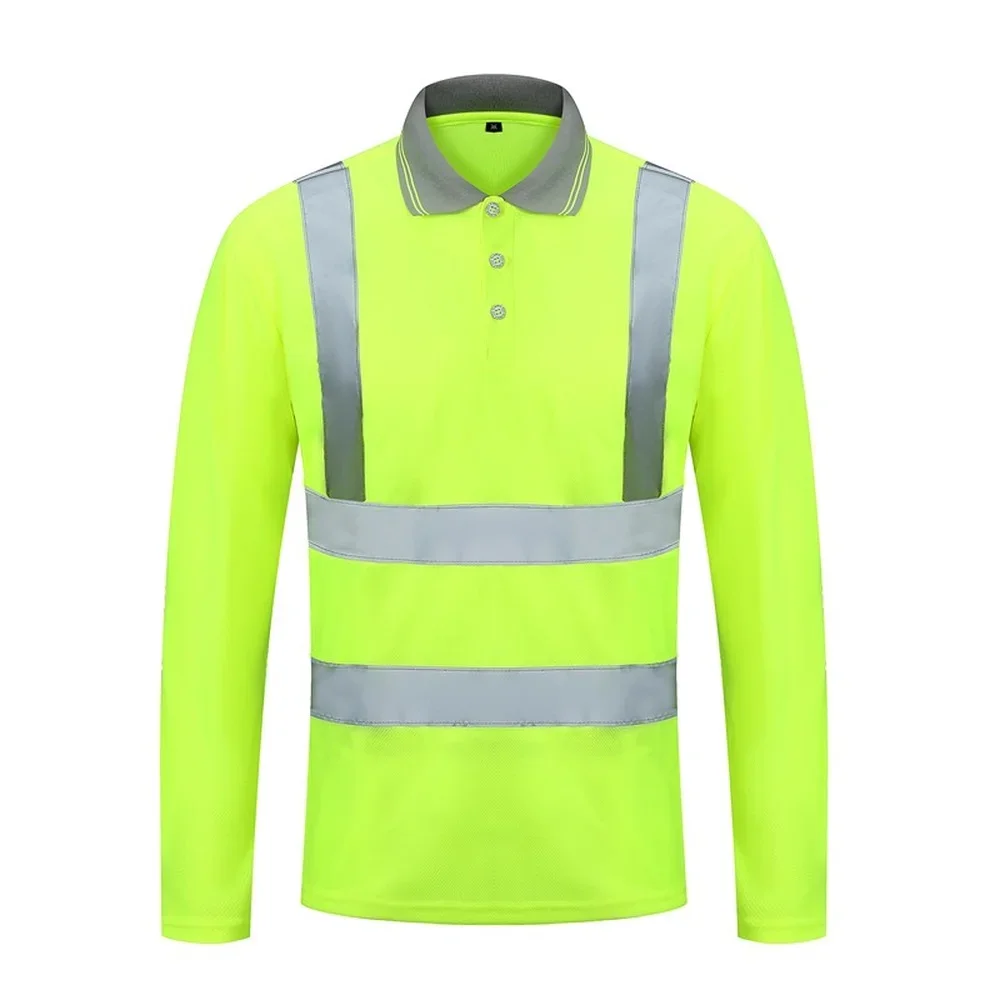 Safety Reflective Shirts High Visibility Working T-shirt with Reflection Tapes Road Traffic Construction Security Tops Workwear