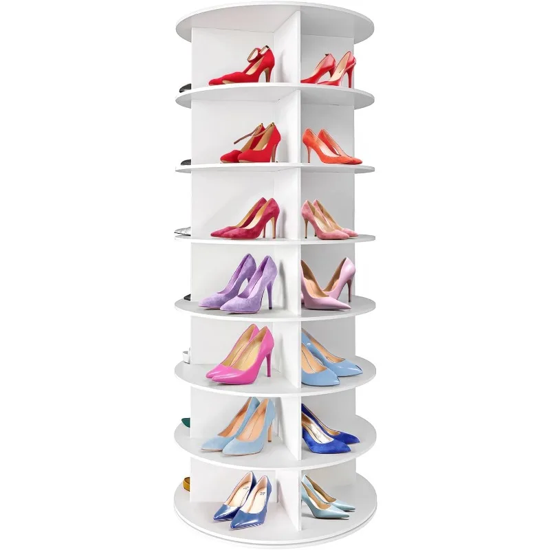 home.Original Rotating Shoe Rack Tower, Original 7-Tier Hold Over 35, Rotate Shoes Closet Organization.