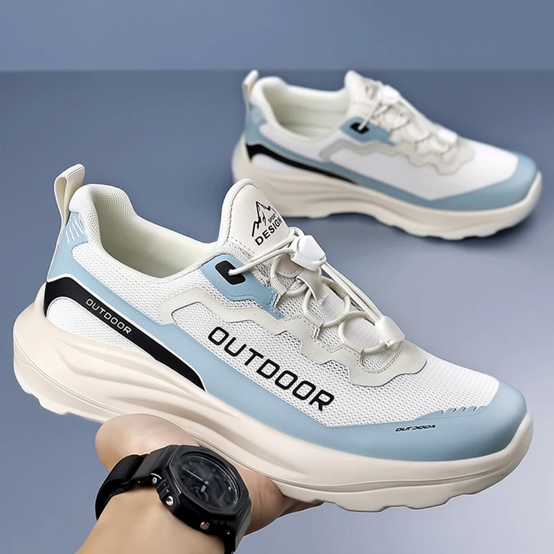 Zapatos Deportivos De Malla Transpirable Para Hombre, Modernos Y Versátiles Para Calle Y Trekking._voghion.com