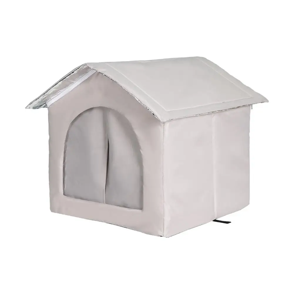 Maison d'extérieur pour chat, tissu Oxford résistant aux intempéries, cachette pour chat, chaude et 
