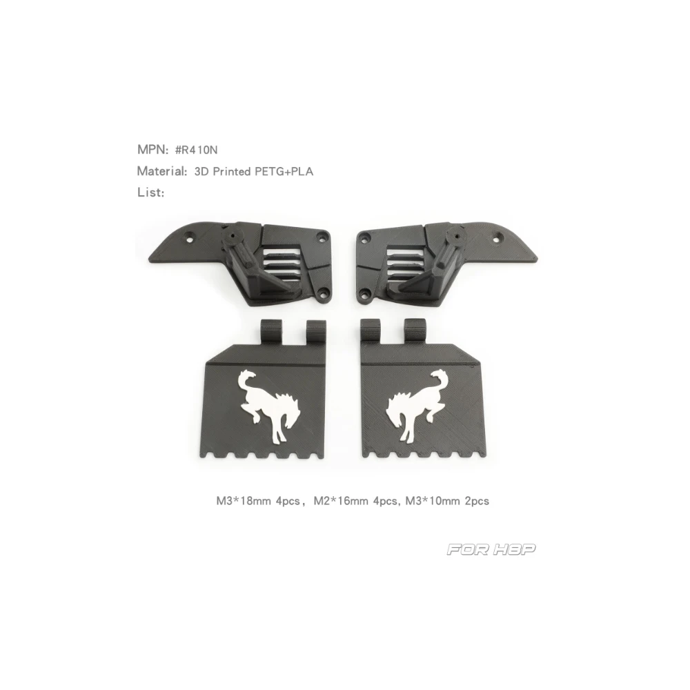 1/8 Mud Flap Mudguard / Side Steps Side Plate for MJX H8P Bronco Option Upgrade Parts #R410N