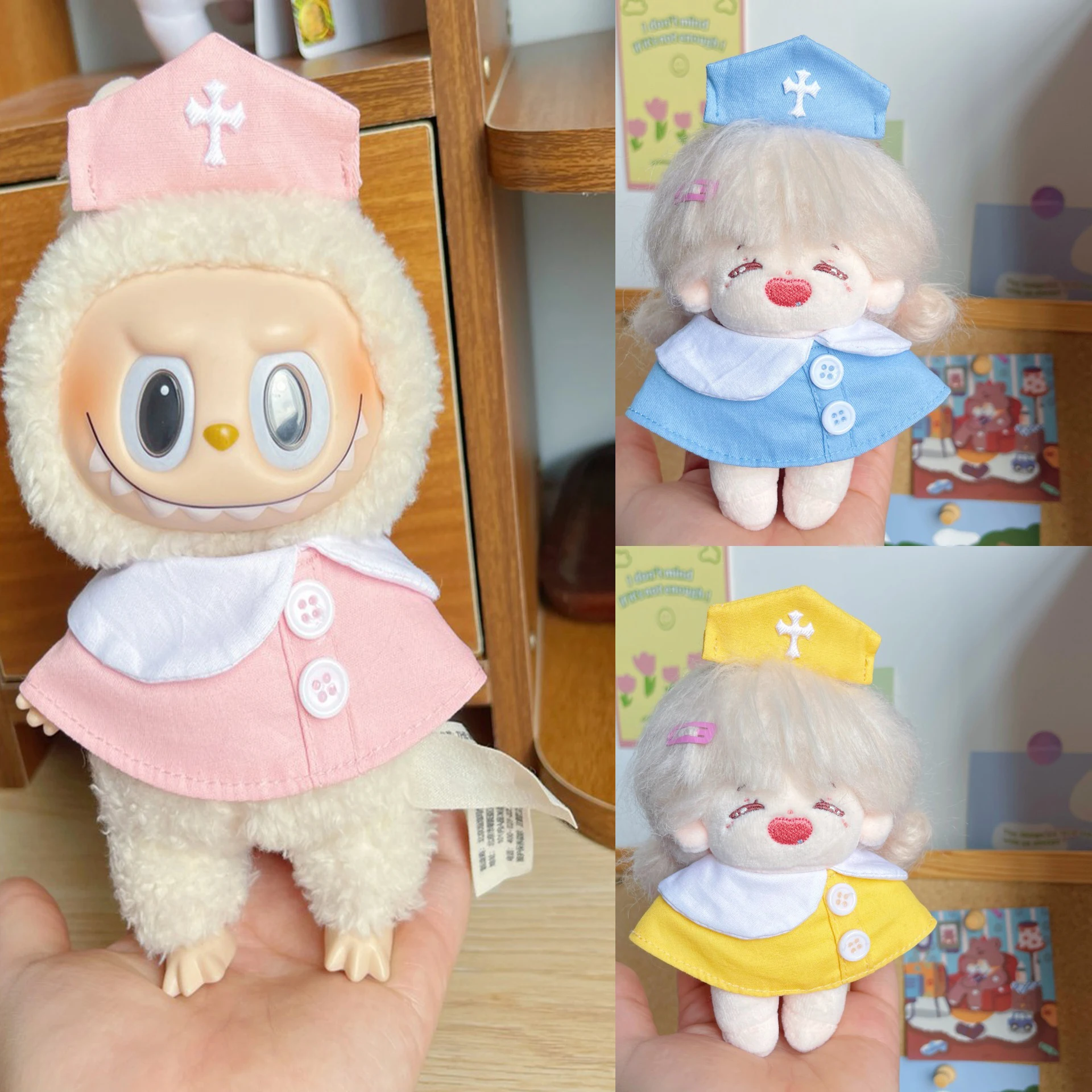 

Doll Clothes Outfit Accessories For Korea Kpop EXO 17cm Labubu V3 V2 V1 Plush Idol Doll's Clothing Kid Gift
