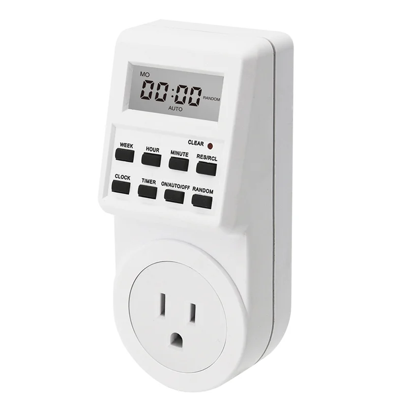 BOFO Kitchen Timer Outlet US Switch Socket 120V- 60Hz 24 Hour Programmable Timing Socket US Plug