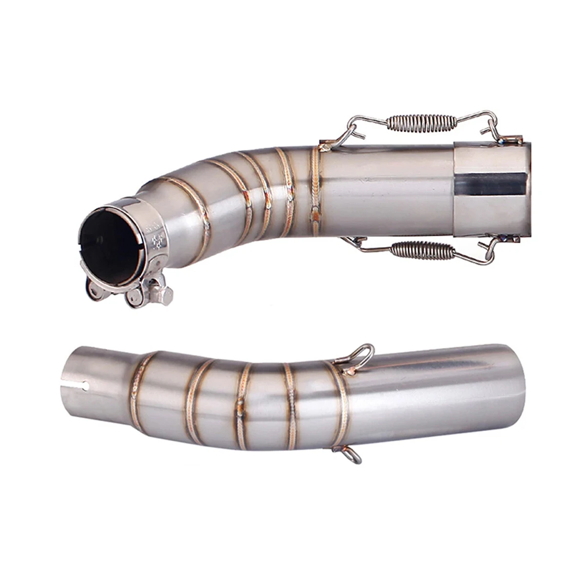 Stainless Steel Mid Link Pipe Motorcycle Exhaust Replacement Parts For Suzuki SV650 SV650X 2016-2024 view 5