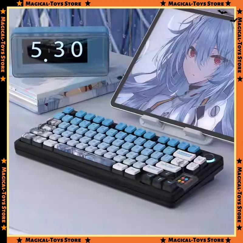 

Ayanami Rei аниме колпачки для клавиш PBTT термосублимация 122-клавиш четырехсторонняя прозрачная механическая клавиатура игровая компьютерная периферия