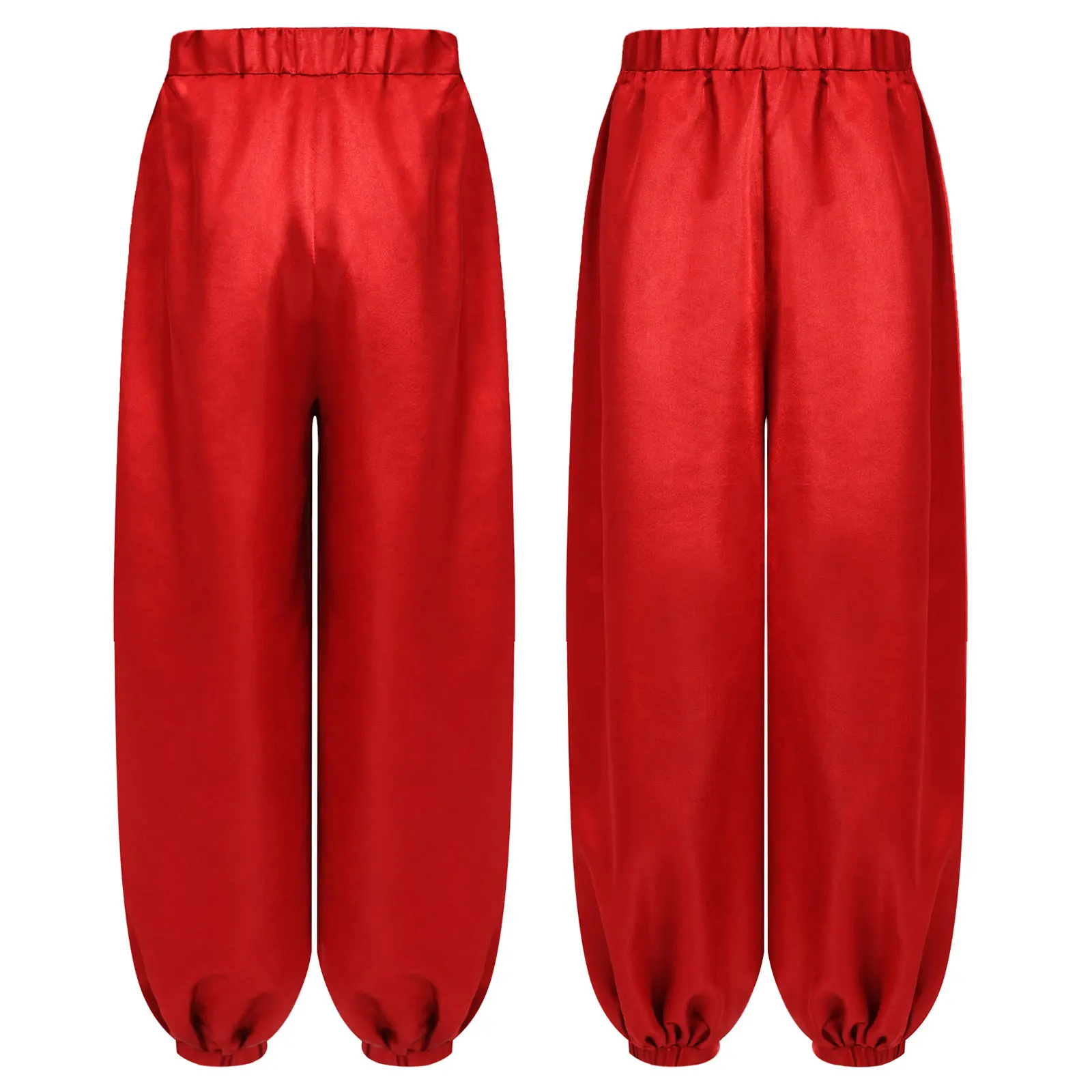 سراويل متوهجة على الموضة لعام 2025 للفتيات سراويل هيب هوب ترتر سراويل واسعة للأطفال أزياء حفلات الجاز للبطن أزياء عرض Stge