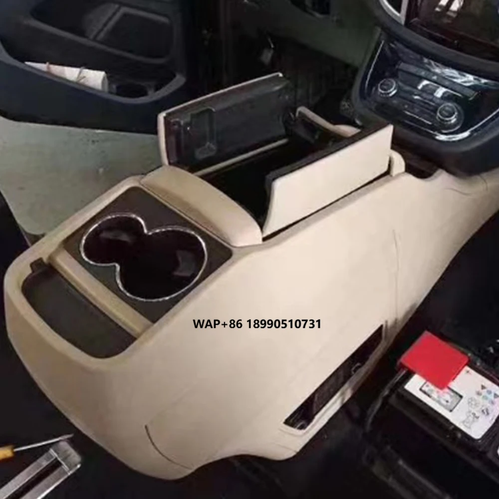 

Car Interior Accessories 2022 Luxury Front Armrest With Refrigerator Compressor and Inverter Auto Modify