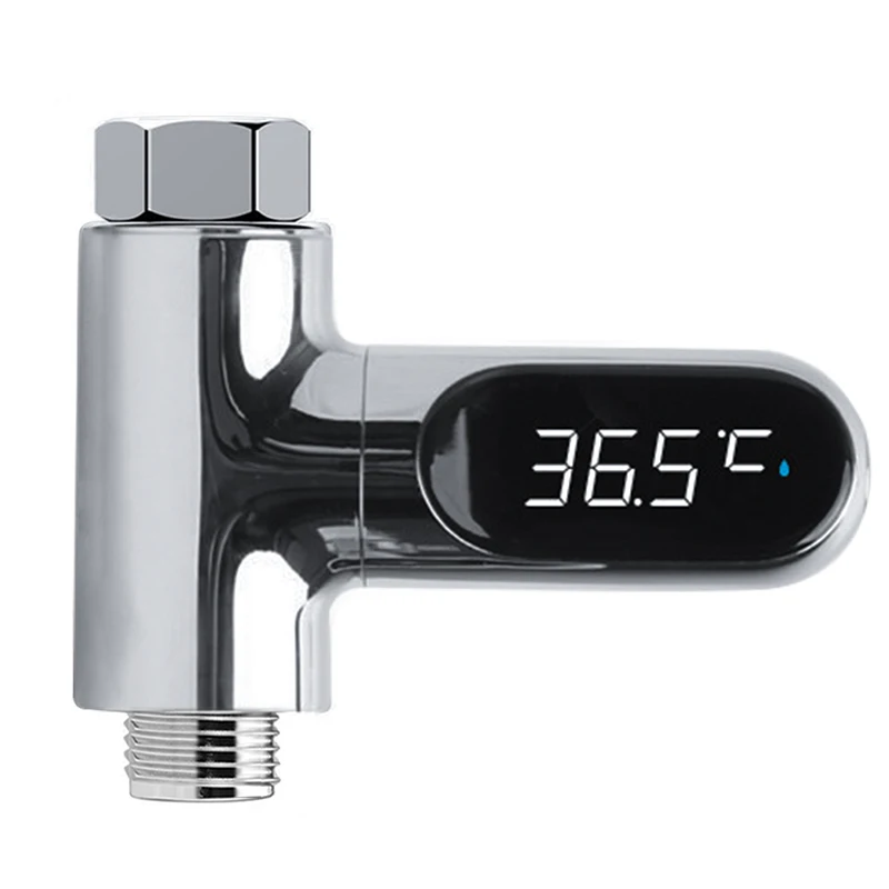 Household Self-generated 0-100 Degree Water Temperature Meter Shower Thermometer